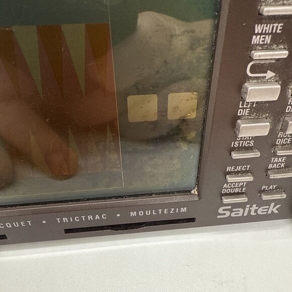 Saitek Handheld Champion Backgammon No Cover *parts Only* WATER DAMAGE - Picture 2 of 7